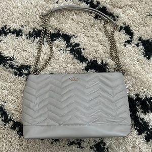 Kate spade gray quilted satchel